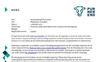 Memo Stand van zaken participatie